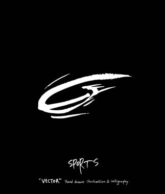 Spor arka plan illüstrasyon / vektör çizim / blackboard stili