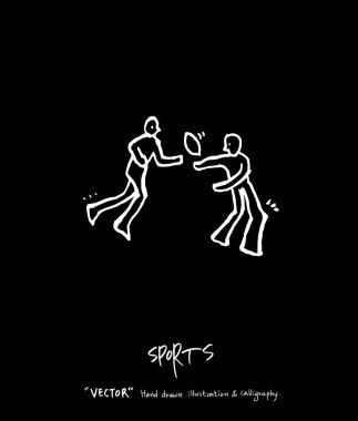Spor arka plan illüstrasyon / vektör çizim / blackboard stili