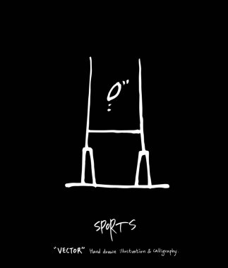 Spor arka plan illüstrasyon / vektör çizim / blackboard stili