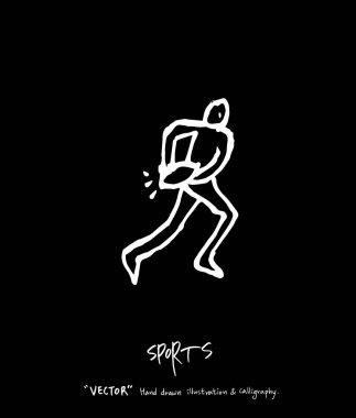 Spor arka plan illüstrasyon / vektör çizim / blackboard stili