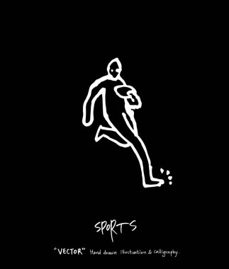 Spor arka plan illüstrasyon / vektör çizim / blackboard stili