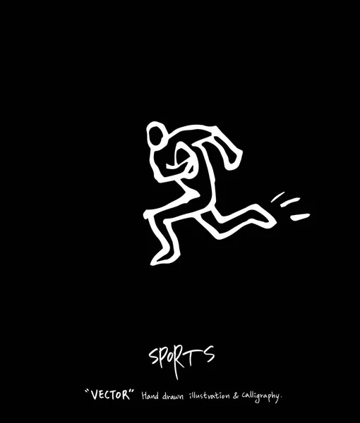 Illustration Fond Sport Illustration Vectorielle Style Tableau Noir — Image vectorielle