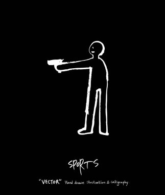 Spor arka plan illüstrasyon / vektör çizim / blackboard stili