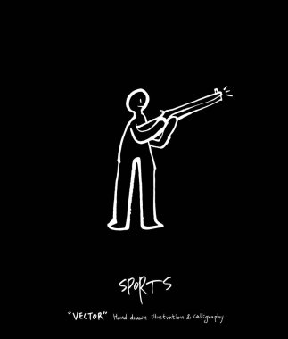 Spor arka plan illüstrasyon / vektör çizim / blackboard stili