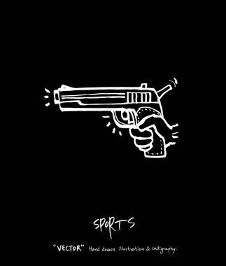 Spor arka plan illüstrasyon / vektör çizim / blackboard stili