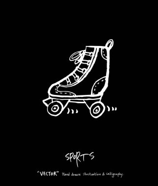 Spor arka plan illüstrasyon / vektör çizim / blackboard stili