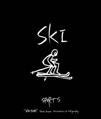 Spor poster / yarım yamalak eğlence illüstrasyon - vektör