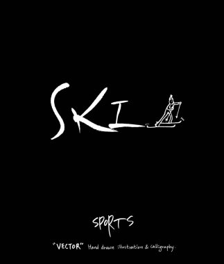 Spor poster / yarım yamalak eğlence illüstrasyon - vektör