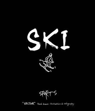 Spor poster / yarım yamalak eğlence illüstrasyon - vektör