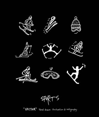 Spor poster / yarım yamalak eğlence illüstrasyon - vektör