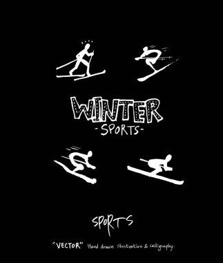 Spor poster / yarım yamalak eğlence illüstrasyon - vektör