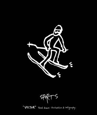 Spor poster / yarım yamalak eğlence illüstrasyon - vektör