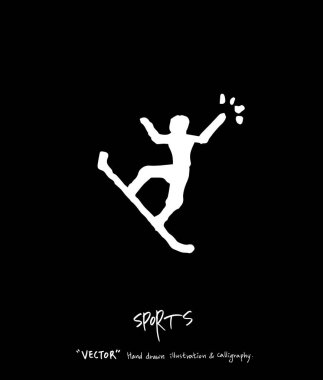 Spor poster / yarım yamalak eğlence illüstrasyon - vektör