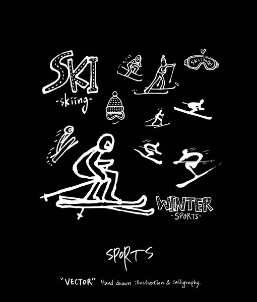 Sport Poster Sketchy Leisure Illustration Vector — Stock Vector