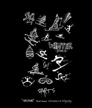 Spor poster / yarım yamalak eğlence illüstrasyon - vektör