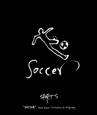 Spor arka plan illüstrasyon / vektör çizim / blackboard stili