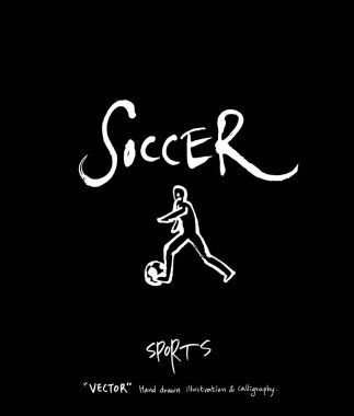 Spor arka plan illüstrasyon / vektör çizim / blackboard stili