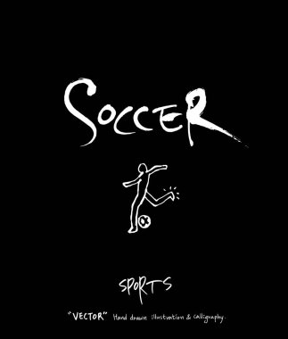 Spor arka plan illüstrasyon / vektör çizim / blackboard stili