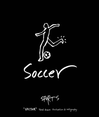 Spor arka plan illüstrasyon / vektör çizim / blackboard stili