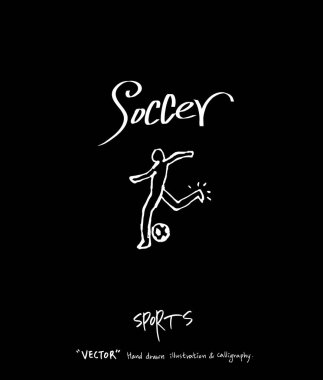 Spor arka plan illüstrasyon / vektör çizim / blackboard stili