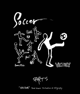 Spor arka plan illüstrasyon / vektör çizim / blackboard stili