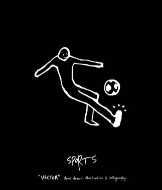 Spor arka plan illüstrasyon / vektör çizim / blackboard stili