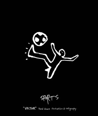 Spor arka plan illüstrasyon / vektör çizim / blackboard stili