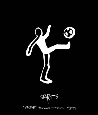 Spor arka plan illüstrasyon / vektör çizim / blackboard stili