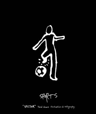 Spor arka plan illüstrasyon / vektör çizim / blackboard stili