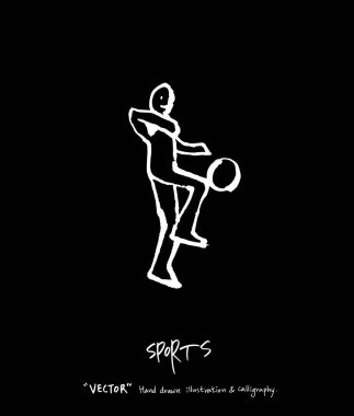 Spor arka plan illüstrasyon / vektör çizim / blackboard stili