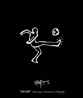 Spor arka plan illüstrasyon / vektör çizim / blackboard stili