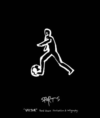 Spor arka plan illüstrasyon / vektör çizim / blackboard stili