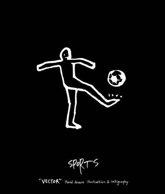 Spor arka plan illüstrasyon / vektör çizim / blackboard stili