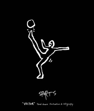 Spor arka plan illüstrasyon / vektör çizim / blackboard stili