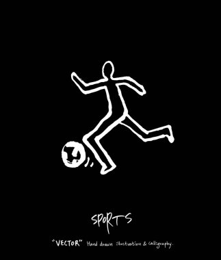 Spor arka plan illüstrasyon / vektör çizim / blackboard stili