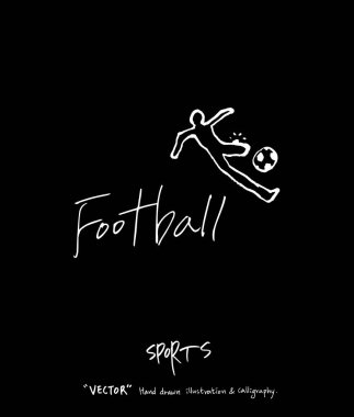 Spor arka plan illüstrasyon / vektör çizim / blackboard stili