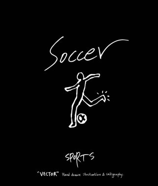 Spor arka plan illüstrasyon / vektör çizim / blackboard stili