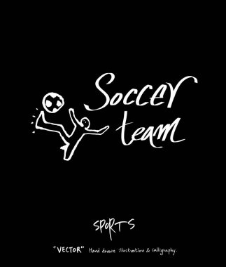 Spor arka plan illüstrasyon / vektör çizim / blackboard stili