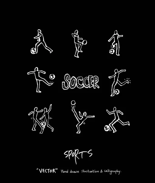 Illustration Fond Sport Illustration Vectorielle Style Tableau Noir — Image vectorielle