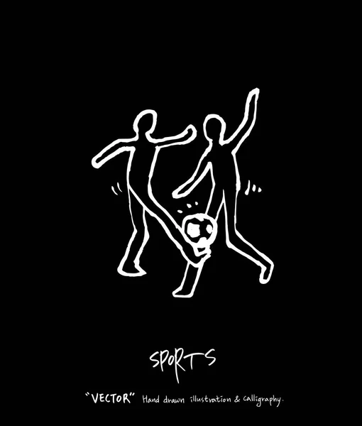 スポーツの背景イラスト ベクトル イラスト 黒板スタイル — ストックベクタ