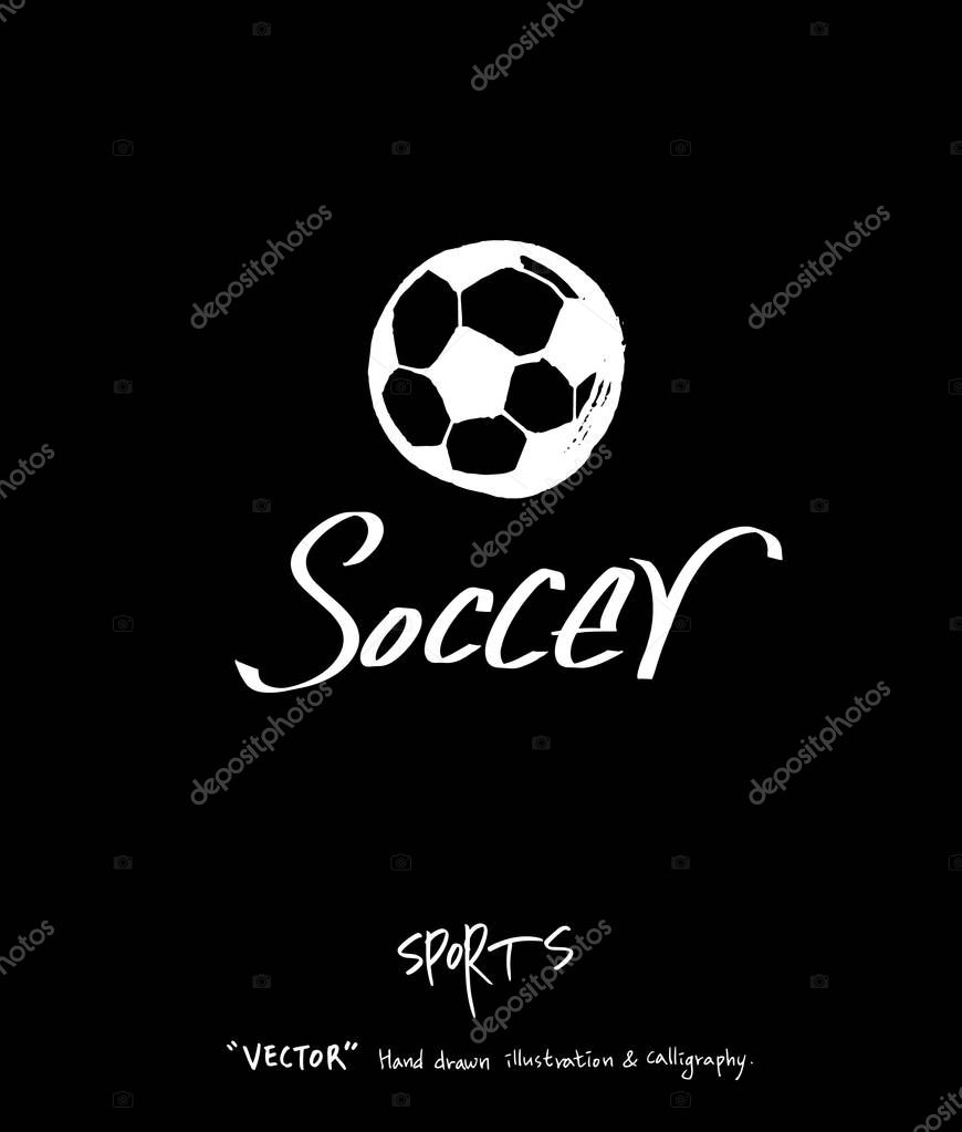 Sport background illustration / vector illustration / blackboard style