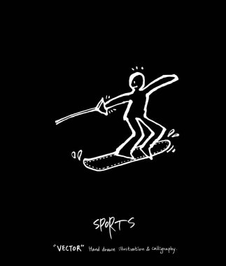 Spor arka plan illüstrasyon / vektör çizim / blackboard stili