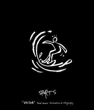 Spor arka plan illüstrasyon / vektör çizim / blackboard stili