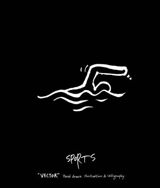 Spor arka plan illüstrasyon / vektör çizim / blackboard stili