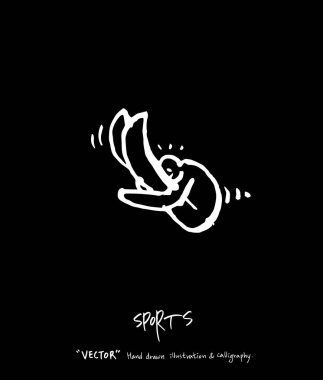 Spor arka plan illüstrasyon / vektör çizim / blackboard stili