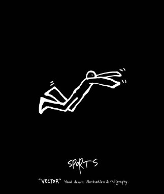 Spor arka plan illüstrasyon / vektör çizim / blackboard stili