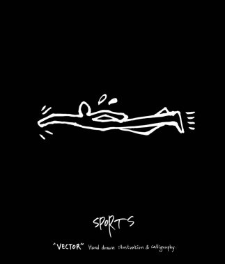 Spor arka plan illüstrasyon / vektör çizim / blackboard stili