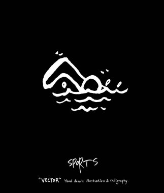 Spor arka plan illüstrasyon / vektör çizim / blackboard stili