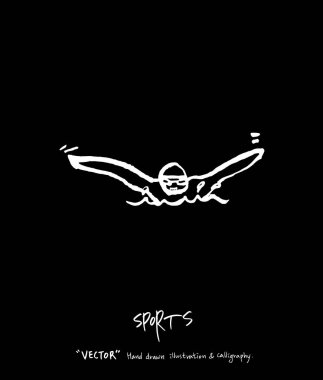 Spor arka plan illüstrasyon / vektör çizim / blackboard stili