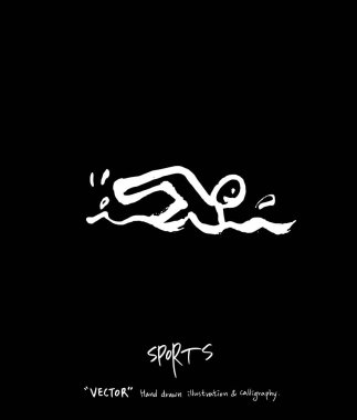 Spor arka plan illüstrasyon / vektör çizim / blackboard stili